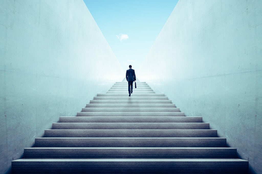 businessman,climbing,stairs,,ambitions,concept,.